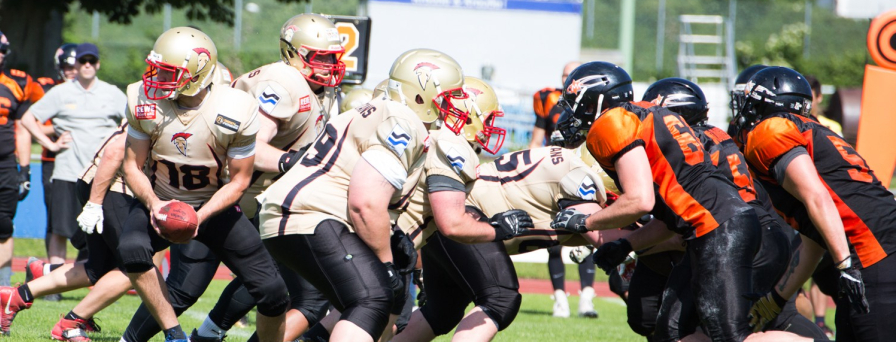 Szene aus dem Heimspiel gegen die Spiders aus der Saison 2016, Ergebnis damals: 23:12 (0:0 / 7:0 / 7:0 / 9:12)